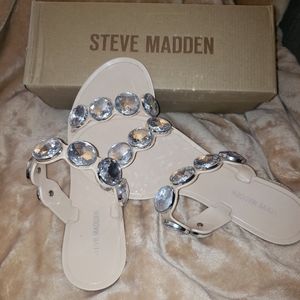Steve Madden Shoes Zabel Nude Embellished Sandals